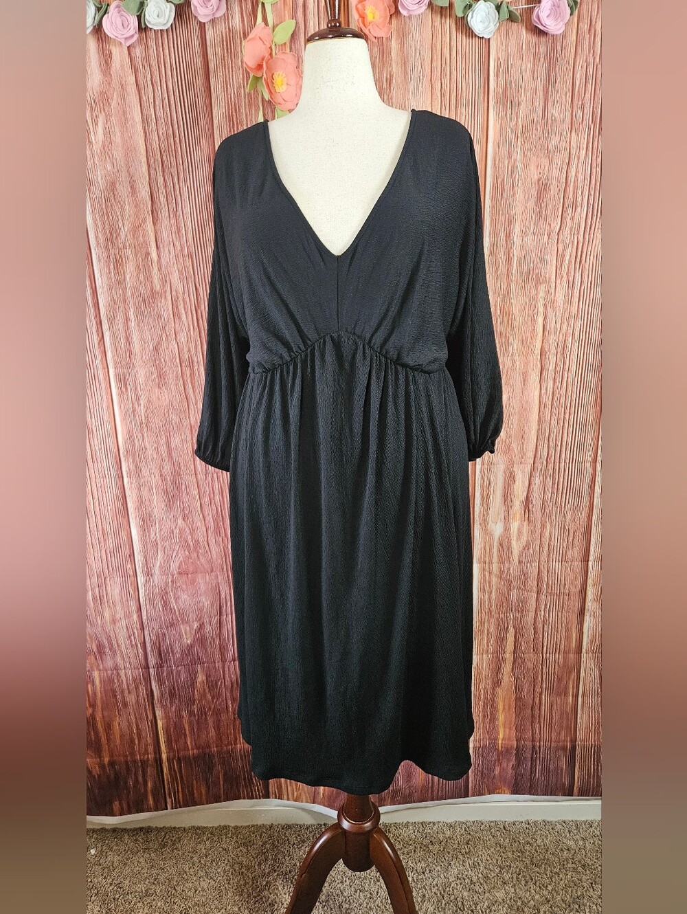 Ava & Viv Crepe Knit Midi Dress Plus Size 2X